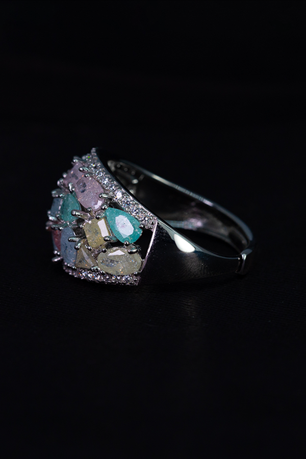 Adjustable Round Haze Ring
