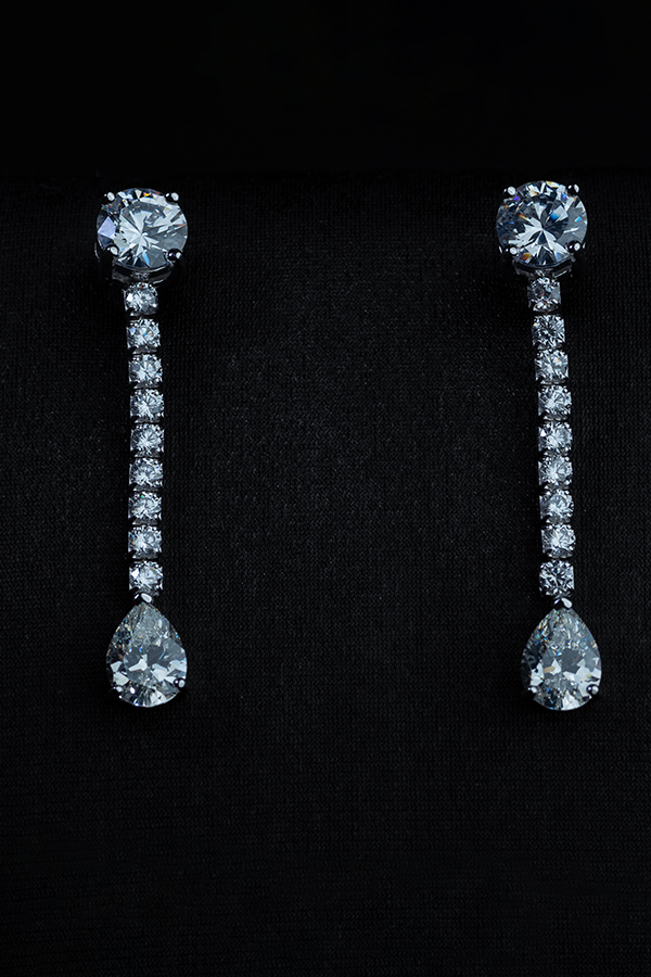 Rare drop gem silver set