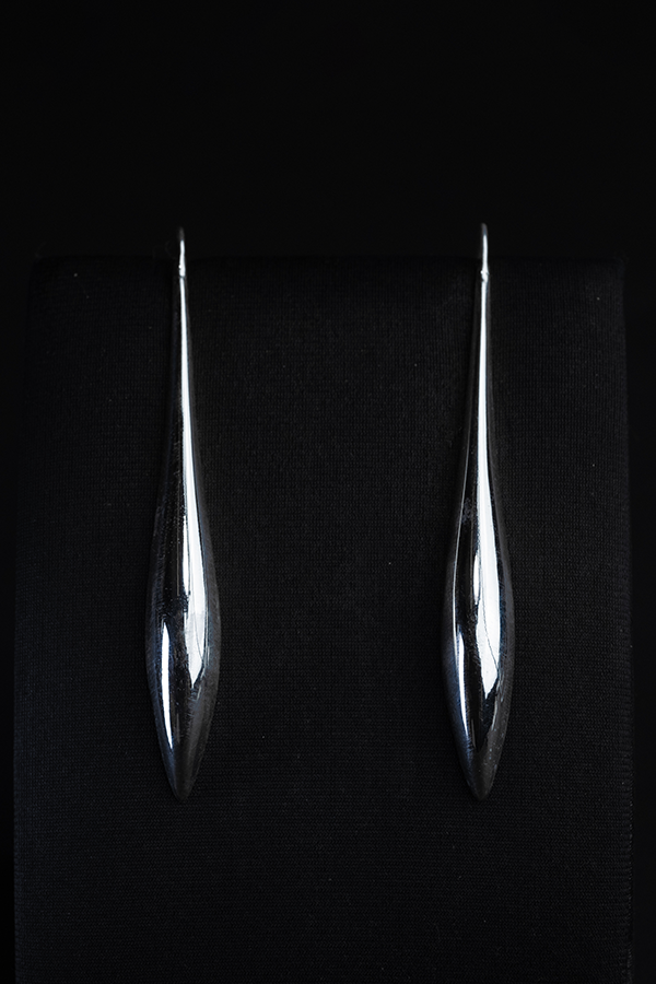 Dolphin silver hoops