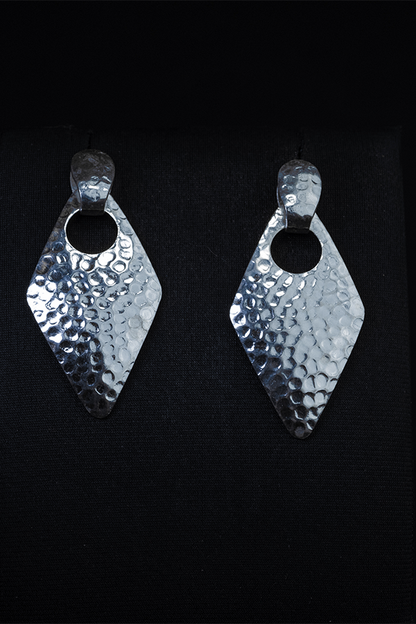 Dolphin silver hoops