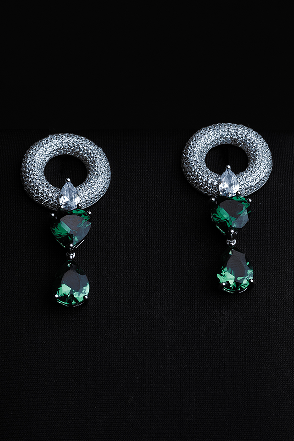 Heart-Shaped August Birthstone Earrings