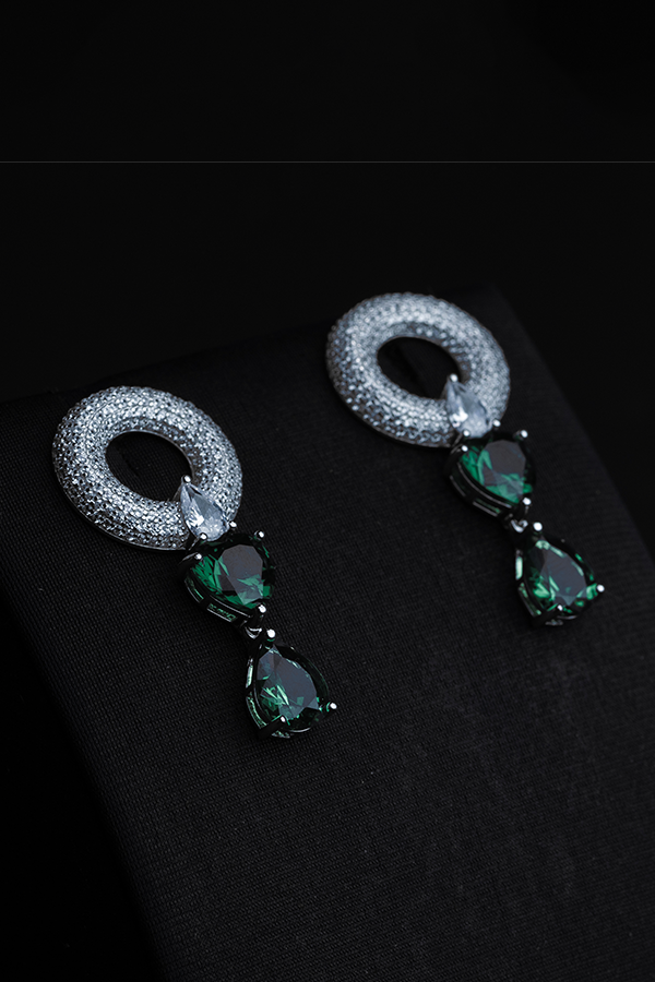 Heart-Shaped August Birthstone Earrings