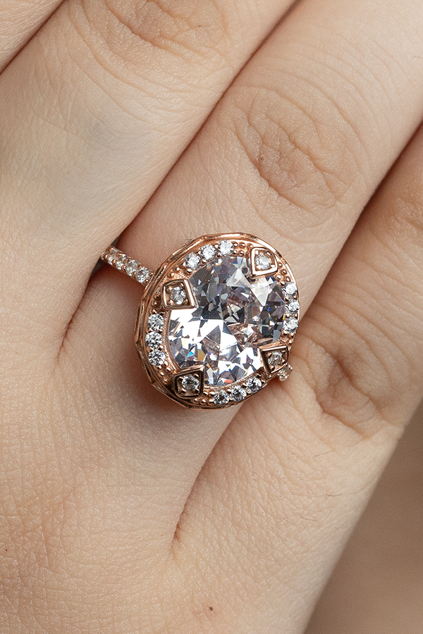 Cushioned pearl bead ring