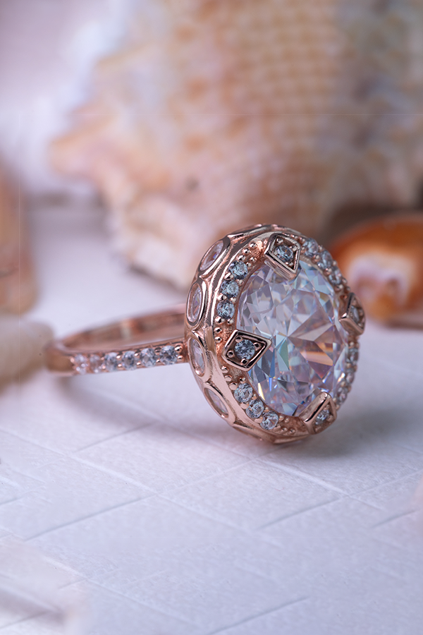 Cushioned pearl bead ring