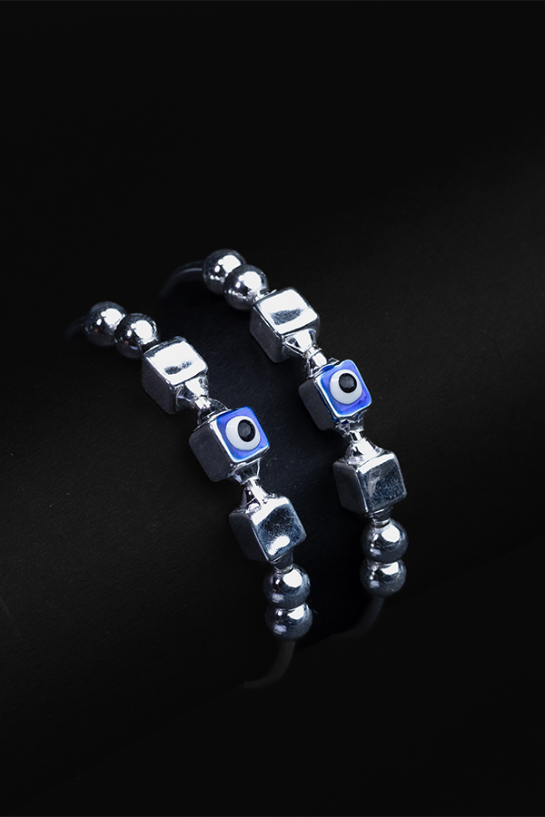 Evil Eye Silver Bangles