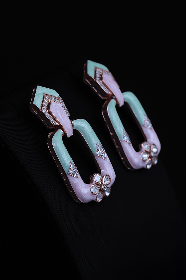 Floral pale hoops