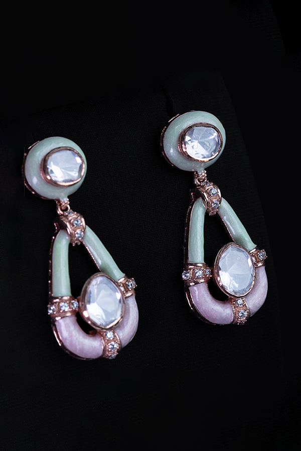 pale drop polki hoops