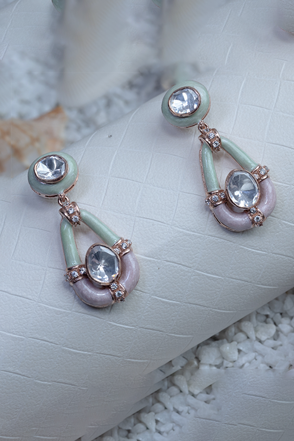 pale drop polki hoops