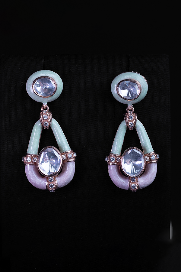 pale drop polki hoops