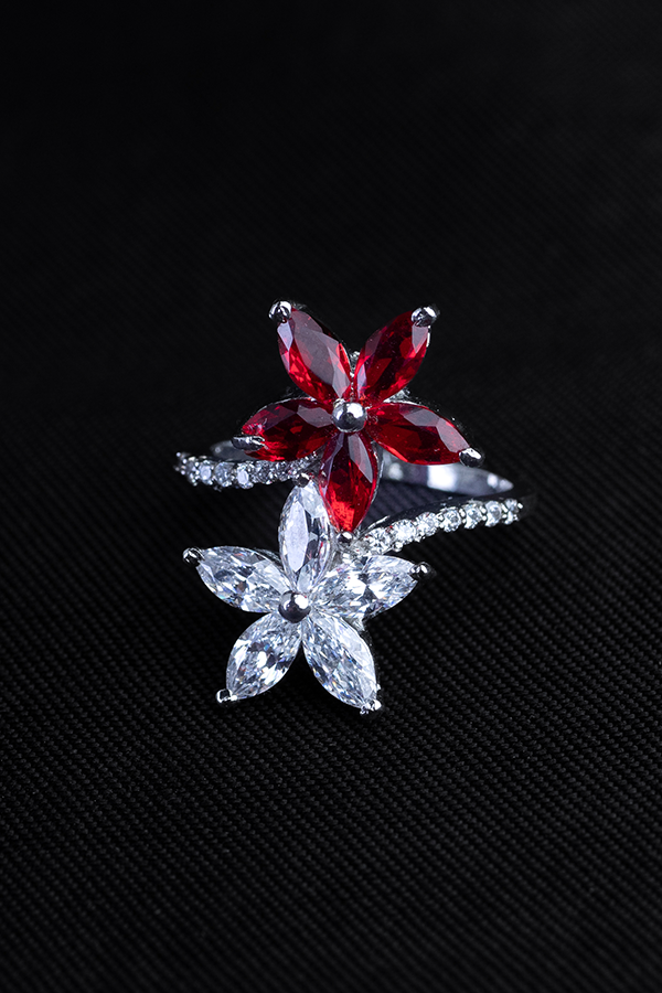 Draped flora ring