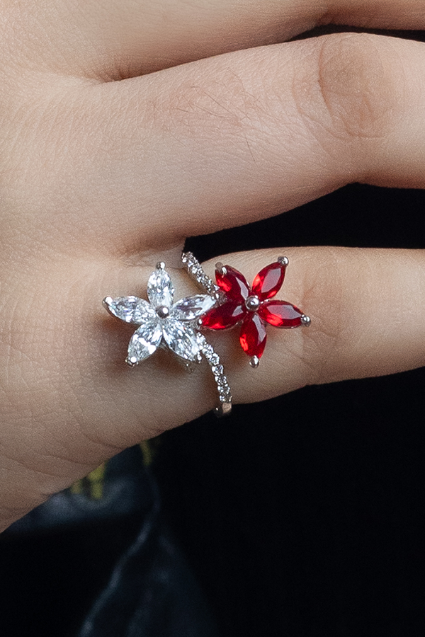 Draped flora ring