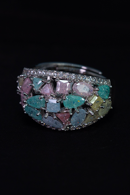 Adjustable Round Haze Ring
