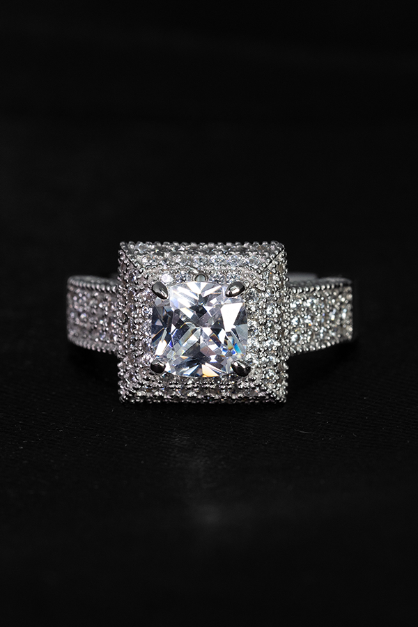 Cushion Pearl Ring