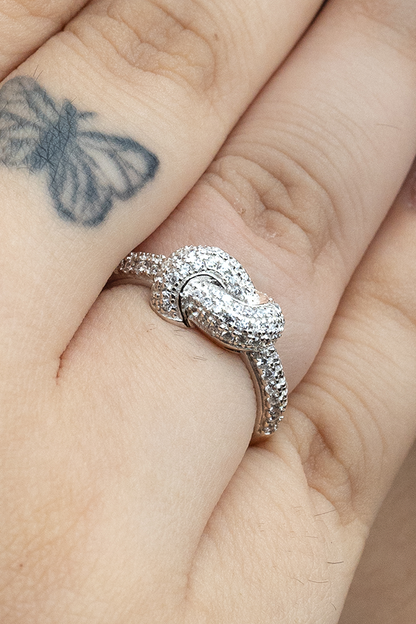 Knotted bow ring