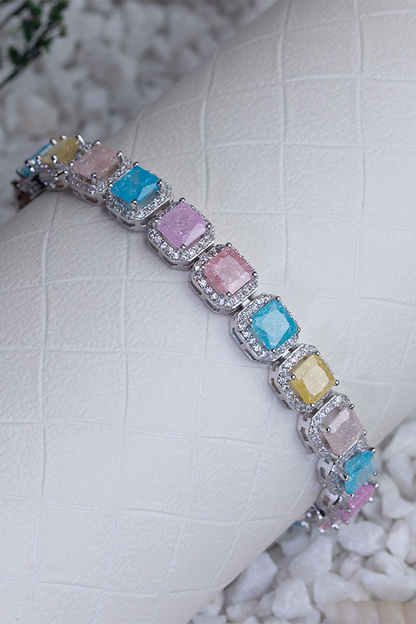 Square May Charm Bracelet