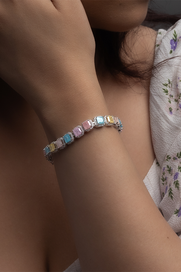 Square May Charm Bracelet