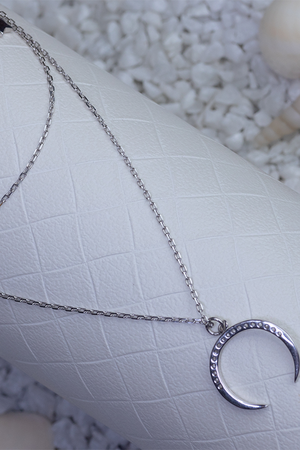 Crescent Star Silver Neckchain