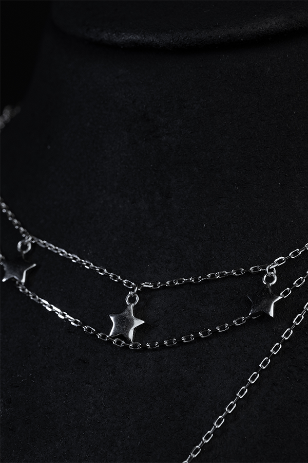 Crescent Star Silver Neckchain