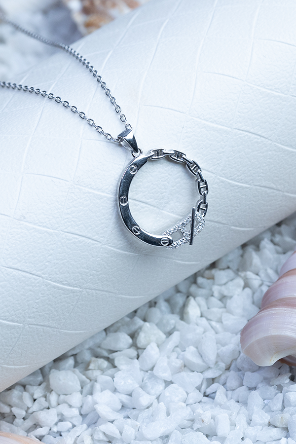 Locked Iced Silver Neckchain