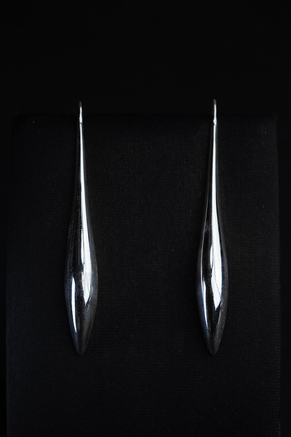 Dolphin silver hoops