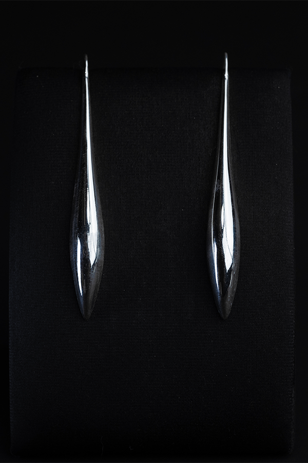 Dolphin silver hoops