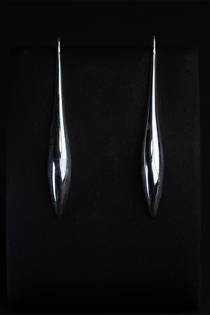 Dolphin silver hoops