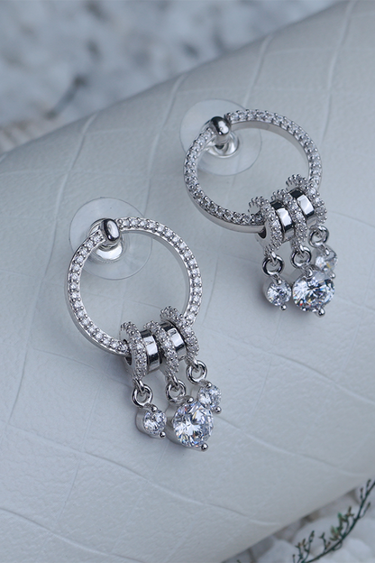 Infinity Pearl Silver Earrings