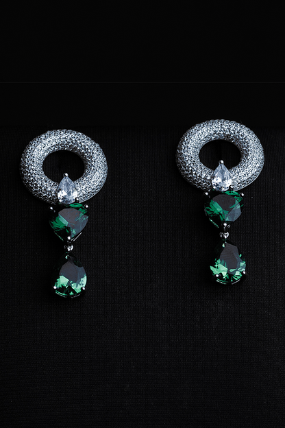 Heart-Shaped August Birthstone Earrings