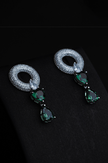 Heart-Shaped August Birthstone Earrings