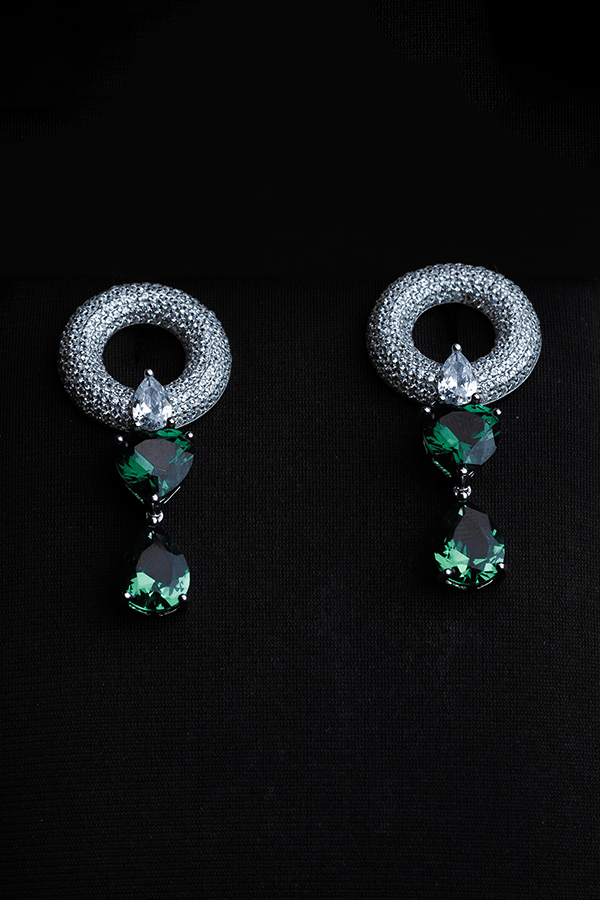 Heart-Shaped August Birthstone Earrings
