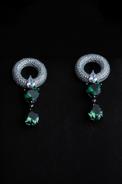 Heart-Shaped August Birthstone Earrings