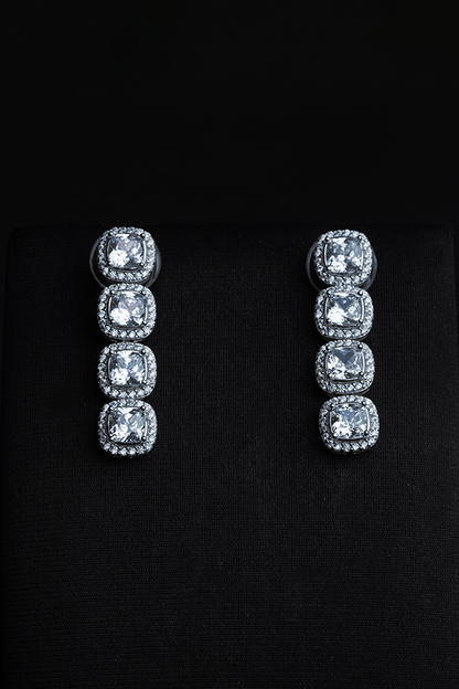 Baguette-Cut Gemstone Earrings