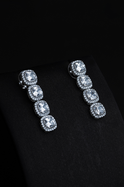 Baguette-Cut Gemstone Earrings