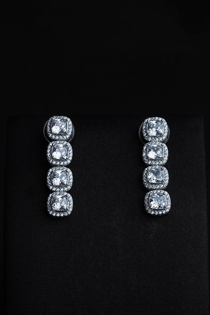 Baguette-Cut Gemstone Earrings