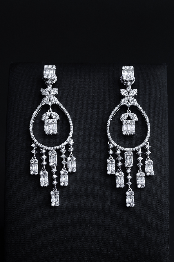Square Bead Gemstone Earrings
