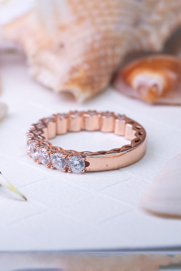 Engraved love gem ring