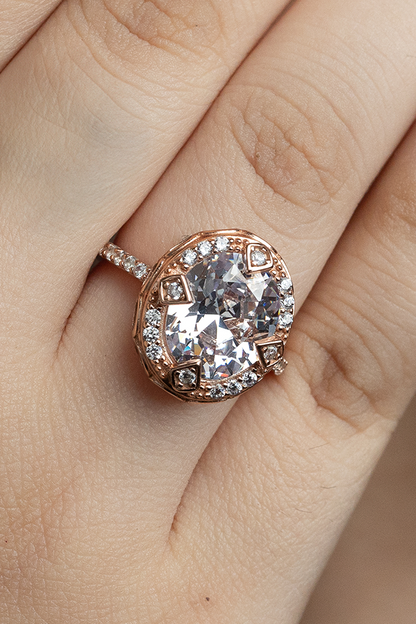 Cushioned pearl bead ring
