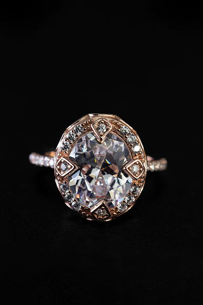 Cushioned pearl bead ring
