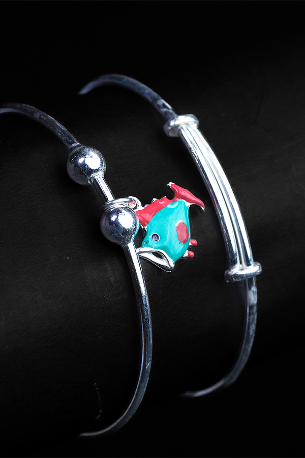 Evil Eye Silver Bangles