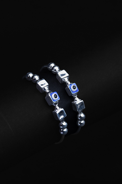 Evil Eye Silver Bangles