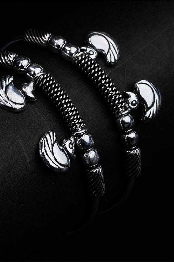 Duck Silhouette Silver Bangle