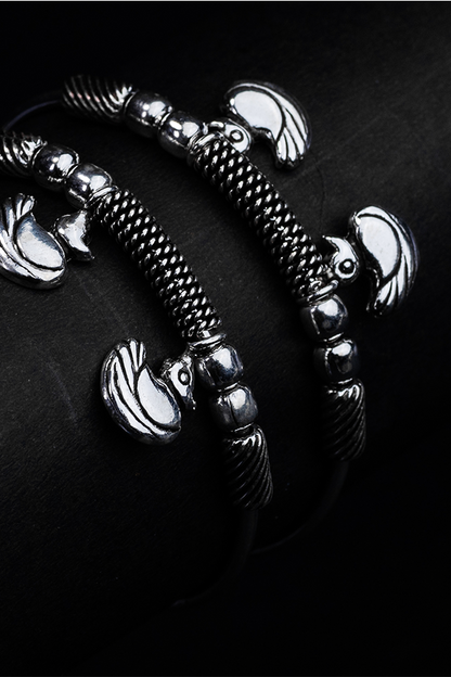 Duck Silhouette Silver Bangle