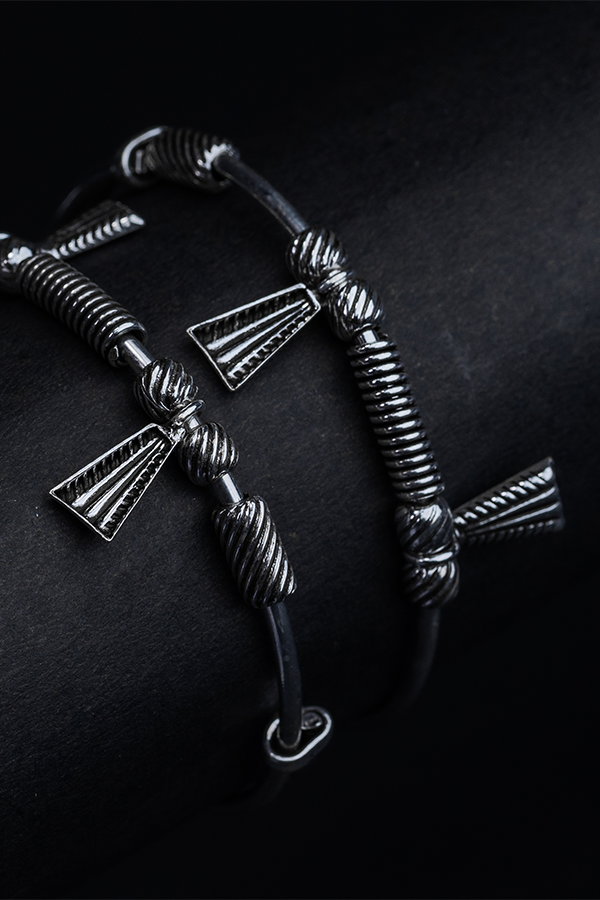 Bear Bell Silver Bangle