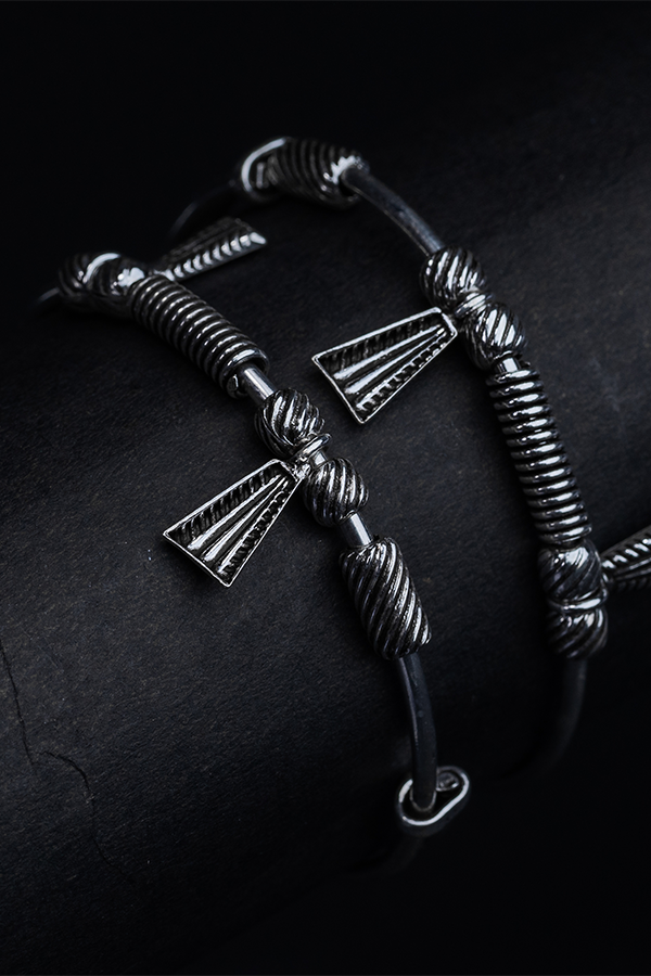 Bear Bell Silver Bangle