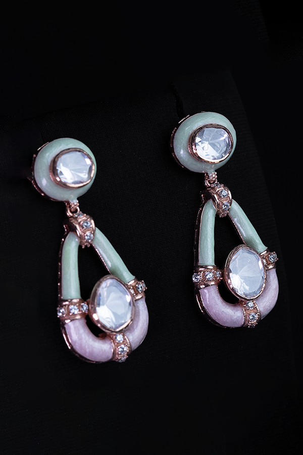 pale drop polki hoops