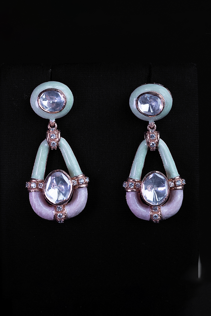 pale drop polki hoops