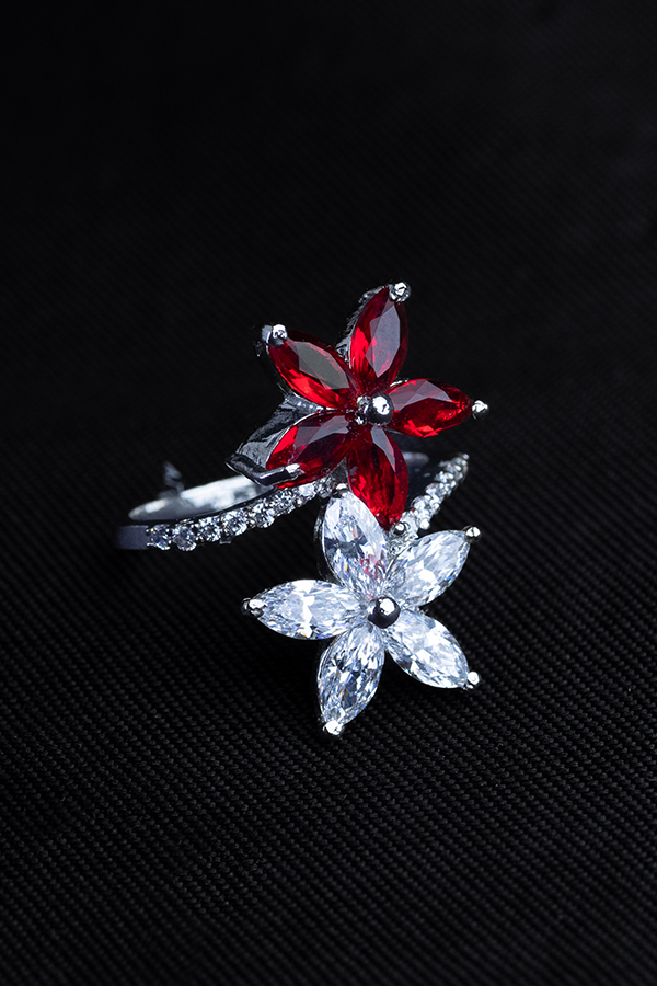 Draped flora ring
