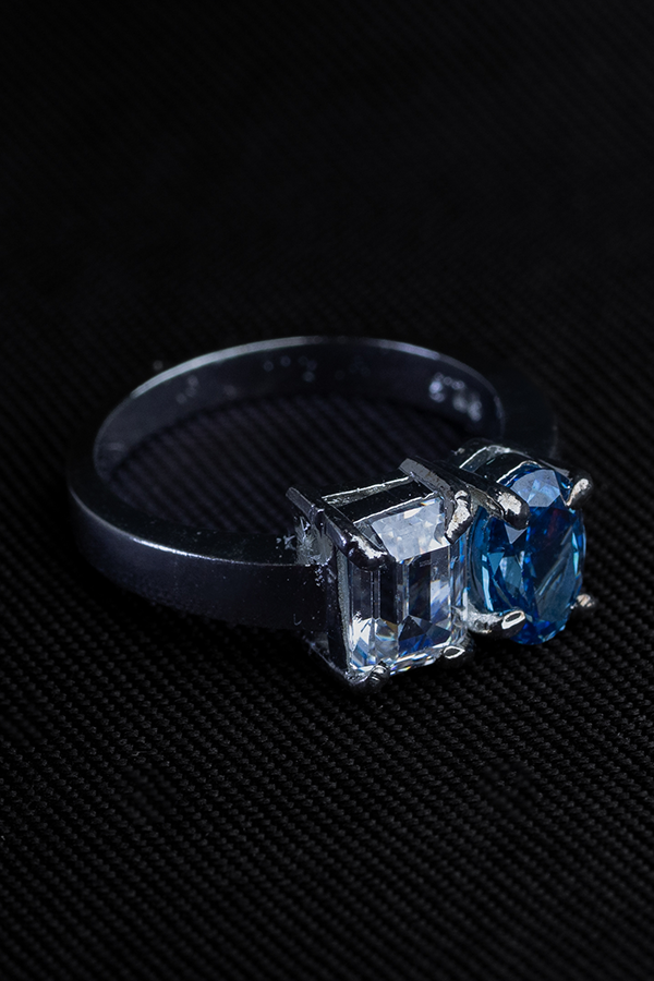Aqua chrome ring