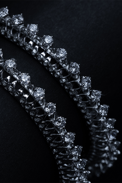 Mistique Silver Bangles