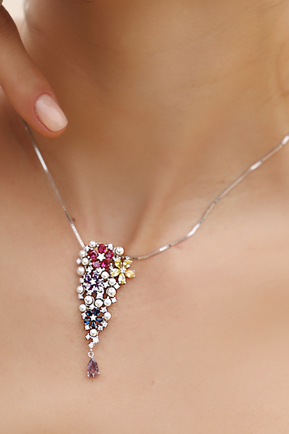 Coral Bloom Necklace Set